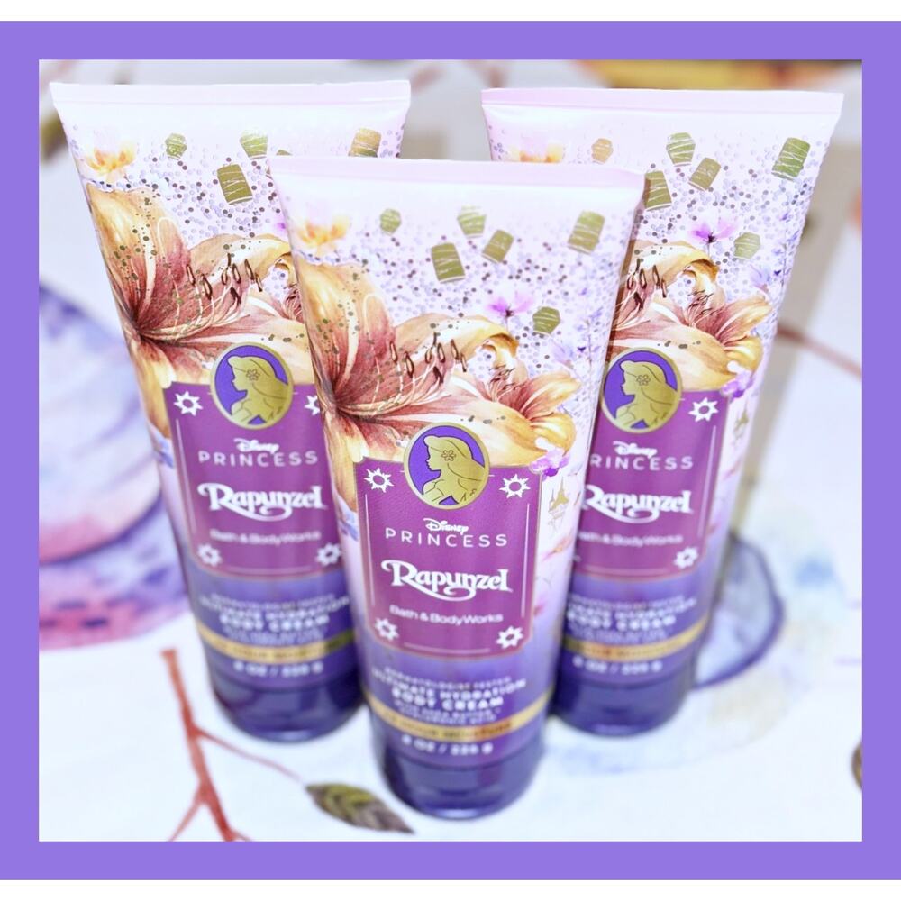 Bath & Body Works DISNEY PRINCESS Rapunzel Ultimate Hydration Body Cream x3